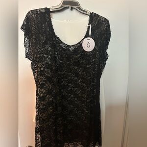 Avenue Black Lace Chemise